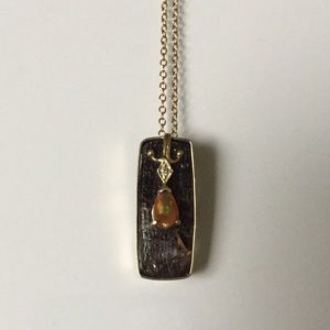 FREE SHIP<3 14k gold chain, pendant- real gems